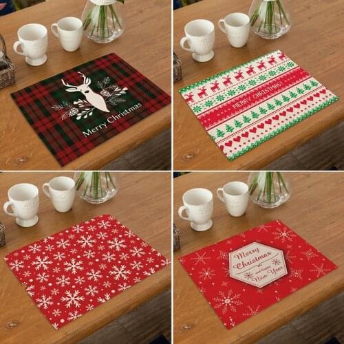 Merry Christmas Placemat Ornament Christmas Decoration For Home 2020 Christmas Table Decor Nole Xmas Gifts Navidad New Year 2021