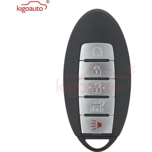 KIGOAUTO S180144110 Smart car key 5 button 433mhz 4A chip for Nissan Rogue 2017 2018 KR5S180144106 285E3-6FL7B
