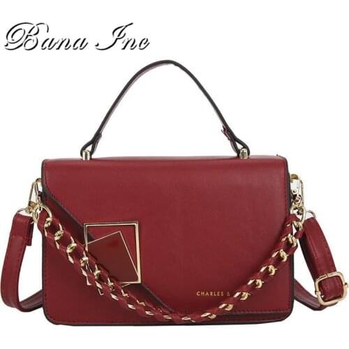 High Quality Pu Leather Fashion Casual Shoulder Bags for Women 2021 New Simplicity Crossbody Bag Ladies Purses and Handbag