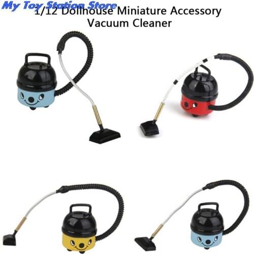 1PCS Vacuum Cleaner Black and Blue 1/12 Dollhouse Miniature Accessory Baby Toys