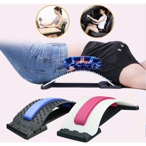 1pc Back Stretch Equipment Massager Massageador Magic Stretcher Fitness Lumbar Support Relaxation Spine Pain Relief Chiropractic