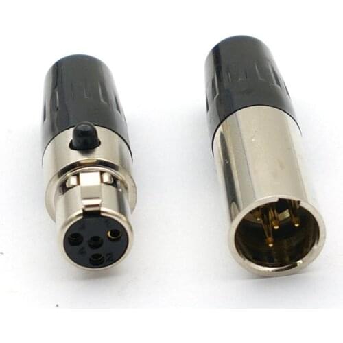 10 set TA4F Mini XLR (10 4pin Female +10 Mini 4 pin Male plugs) Cable DIY