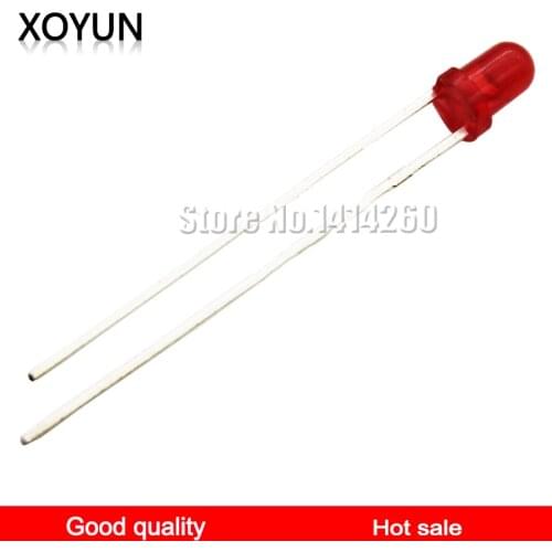 100pcs/lot Long legs 3MM red red highlight LED red feet 27MM long