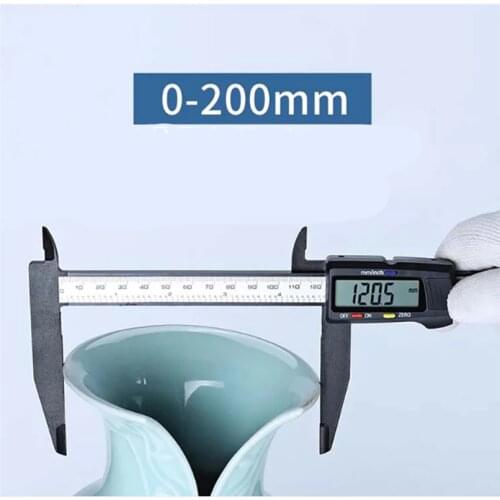 200mm 8inch long jaw solar Electronic Digital Caliper solar energy plastic verneier caliper micrometer thickness gauge
