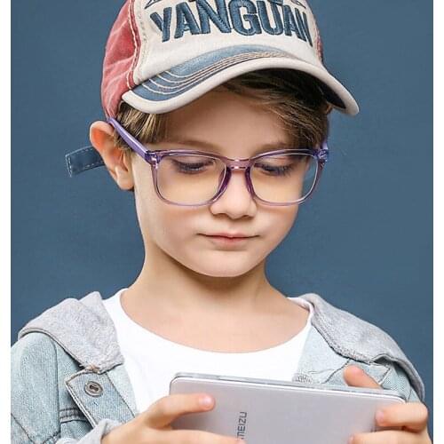 2020 New Kids Anti Blue Light Glasses Boys Girls TR90 Square Cellphone Eyewear Teens Blue Light Blocking Eyeglasses UV400