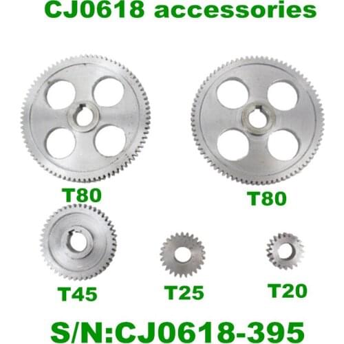 5pcs/set CJ0618 machine tool gear Metal Gears Micro lathe gear Metal cutting gears kit high quality for free Shipping