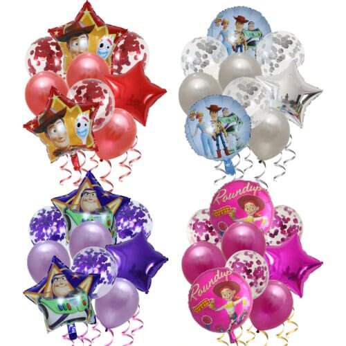 9pcs Story Buzz Light Year Balloon Cartoon Foil Helium Blue Balloons Kids Toy Globos Happy Birthday Party Baby Shower Balloon