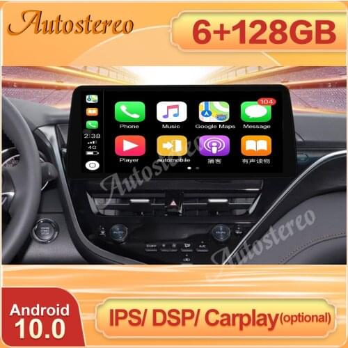 Android 10.0 6+128G 12.3" Carplay For Toyota Camry 2021+ Car Stereo DVD Player GPS Glonass Navigation Multimedia Radio Headunit
