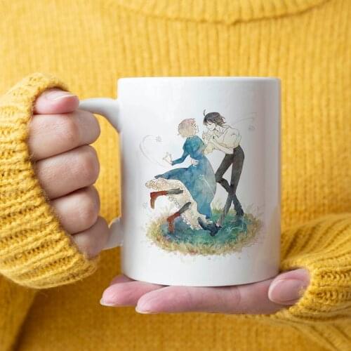 Anime Howls Moving Castle Miyazaki Hayao Cartoon 350ml Ceramic Coffee Cup Friends Gift Milk Tea Mugs