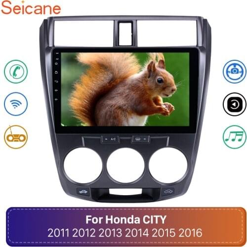 Seicane 10.1" 2din Android 9.1 Car GPS Navigation for 2011 2012 2013 2015 2016 Honda CITY dvd player support WIFI-OBD2 TPMS