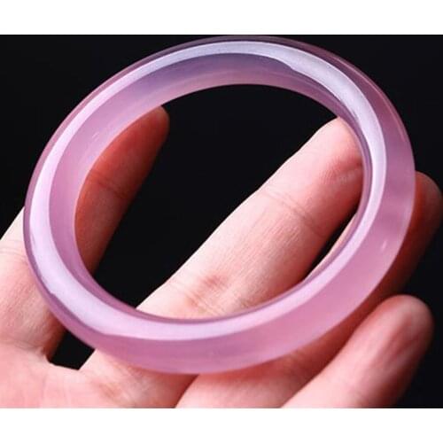 Genuine Natural Pink Jade Bracelet Women Fine Jewelry Bangle Chinese Jades Stone Accessories Jewellery Certified Jade Bangles