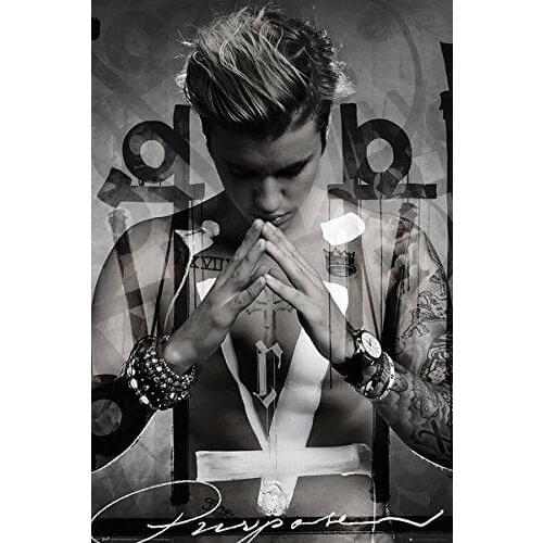 Home Decor Justin Bieber - Music Personality 1-Silk Art Poster Wall Sticker Decoration Gift