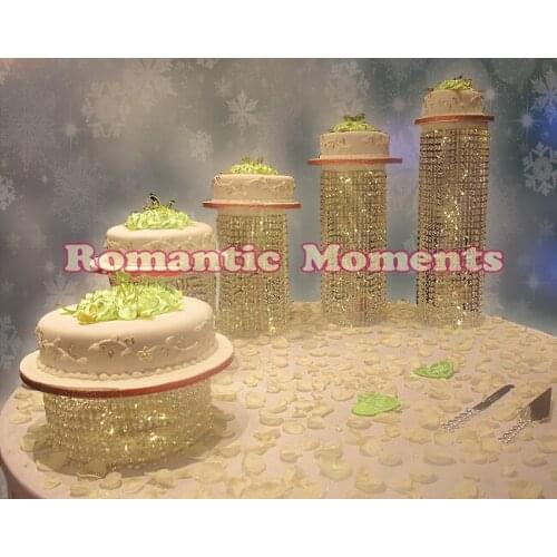 Crystal Round Cake Stand - Party Cake Display - Wedding Centerpiece - 5PCS/Lot - Wedding Decoration