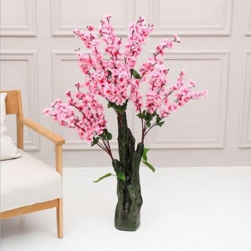 Artificial peach blossom tree false blossom Home Decorations Office furniture Plant pot culture Plastic silk flower No.190007