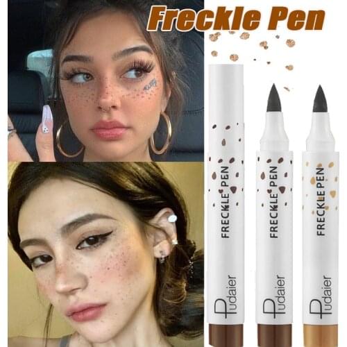 Natural Freckle Pen 2 Colors Soft Brown Makeup Waterproof Dot Spot Pen Long Lasting Create The Most Effortless Sunkissed Look