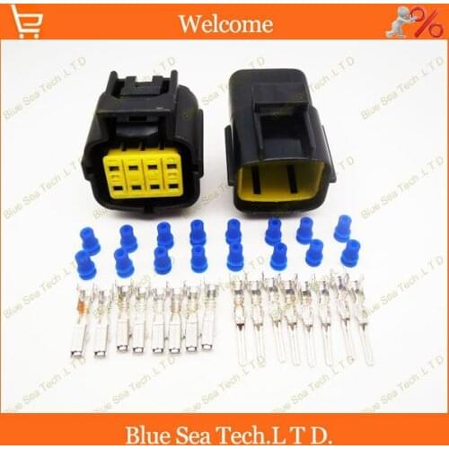 Sample,2 sets 8 Pin Engine oxygen sensor wiring harness plug,Car waterproof electrical connector for car,motorcycle etc