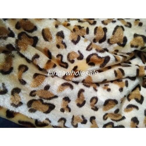 Leopard print plush fabric,super soft PV velvet fabric, DIY pillow doll material,patchwork fabric,150cm*50cm/pcs