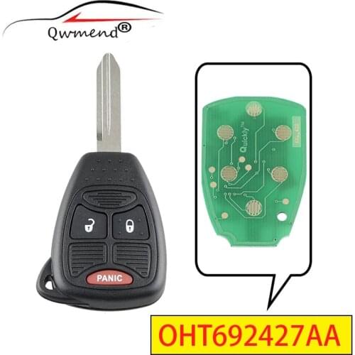 QWMEND 3BUT Car Remote Key for JEEP Vehicle Auto Liberty Commander Patriot Compass Grand Cherokee 315mhz OHT692427AA