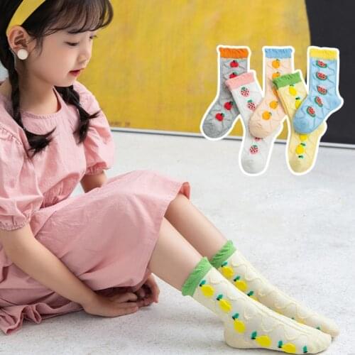 Raindo Spring Summer Children Cotton Socks New Style Colors Flower Cartoon Socks Soft Breathable for Girls Socks Kids