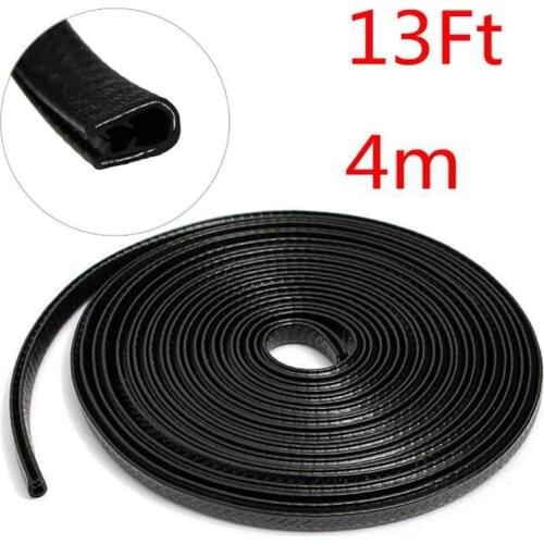 AUDEW 4M 13FT Car Door Moldings Rubber Strip U Shape 10*7MMAuto for Edge Rubber Seal Strip Guard Mold Protector Cover Trim Tool