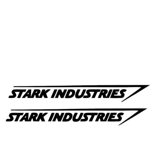Dawasaru 2 X Stark Industries Car Body Stripes StickersKK Waterproof Decal Skateboard Motorcycles Auto Accessories,20cm*3cm