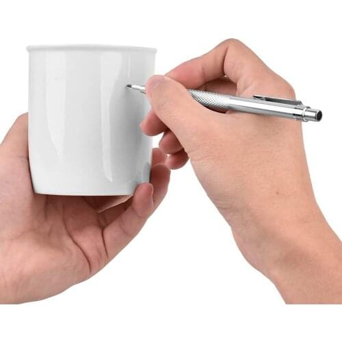 Tungsten Carbide Scriber with Magnet Aluminum Etching Engraving Pen with Clip for Glass Ceramics AUG889