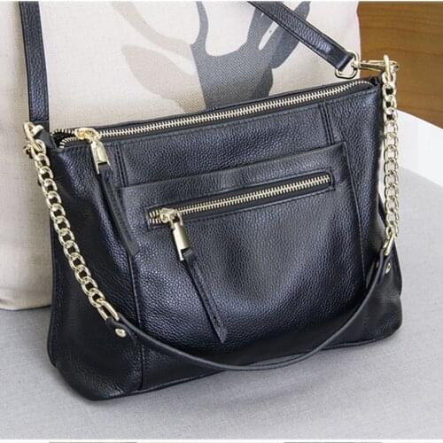 Real Cow Skin, Female Chains Messenger, Womens Genuine Leather Shoulder Crossbody Bag ,Z621