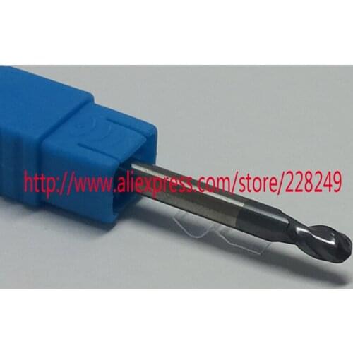 1pc R2.5*10*D5*50-HRC55 2 Flutes Tungsten solid carbide Coated Ball Nose End Mills CNC milling cutters