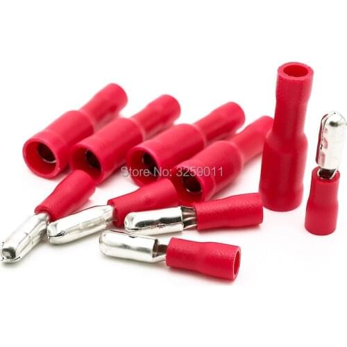 1PCS Butt Connector Crimp Terminal Male Female Pre-Insulating Joint 22-16 AWG MPD 1.25-156 FRD 1.25-156 RED