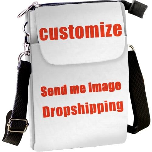 Customize Your Image/Logo 2021 New Women Messenger Bag Ladies Shoulder Crossbody Bag Female Mobile Phone Bag Coin Bag