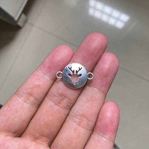 30pcs Christmas Deer DIY Handmade Pendant Necklace Bracelet Earrings Accessories Charms Findings Jewelry Making Supplies Gift