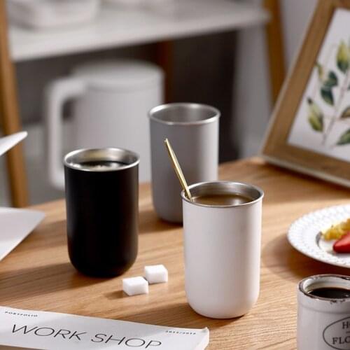 300ml Double Wall Stainless Steel Insulated Coffee Cup Beer Mug Breakfast Milk Cups Teacup Health Materials Water Cup