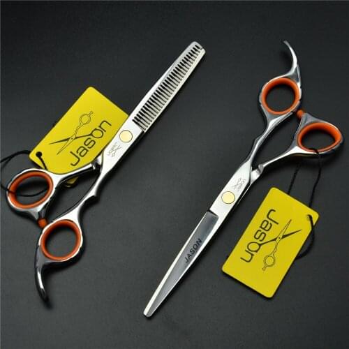 303# 6'' Brand Jason TOP GRADE Hairdressing Scissors JP 440C Professional Barbers Cutting Scissors Thinning Shears Hair Scissors