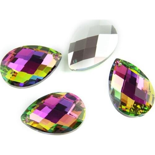 38mm/50mm Rainbow Tear Drop Glass Crystal Prism DIY Pendant Chandelier Jewelry Lighting Part
