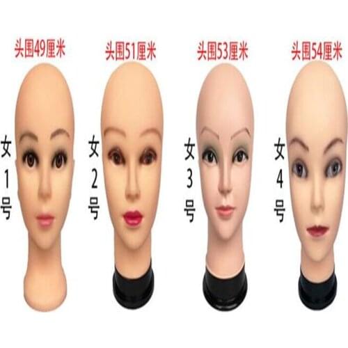 4style 1pc female model dummy bracket fake Hat Scarf head mannequin simulation wear wig props display Insertable needle A545