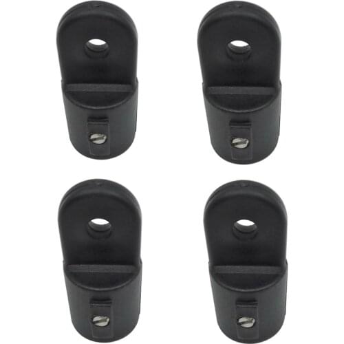 4X Black Nylon Bimini Top Cover Fittings Cap Outside Eye End 7/8" Tube
