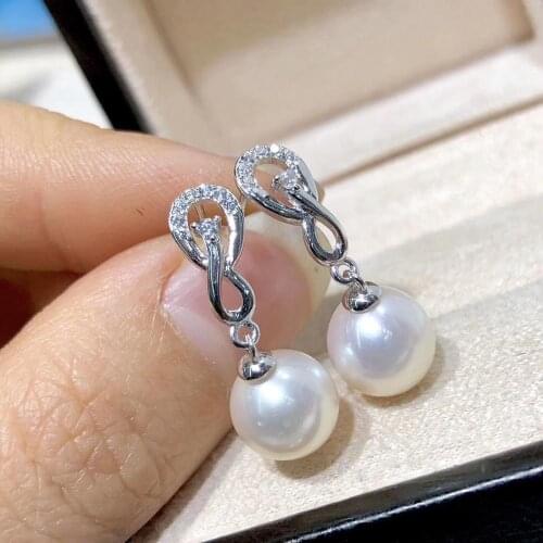 925 Sterling Silver Earrings Findings Mountings Settings Jewelry Parts Fittings for Pearls Coral Jade Agate Beads Stones