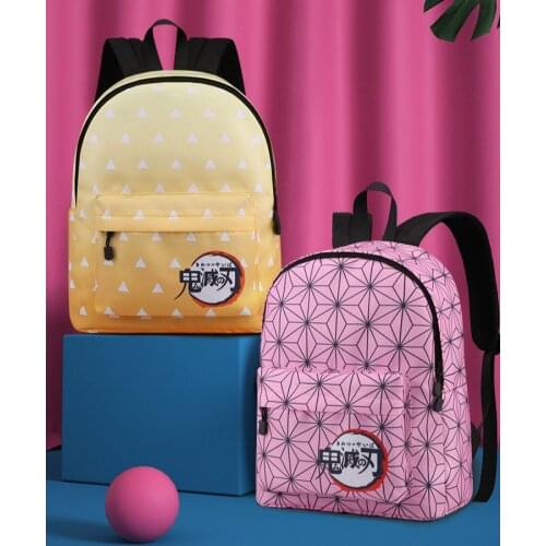 Anime 3pcs Demon Slayer Backpack Kimetsu No Yaiba Nezuko Giyuu Tomioka Cosplay Japanese School Bag Wallet Handbag Shoulder Bags