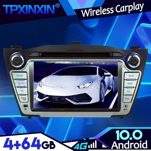 For Hyundai IX35 TUCSON 2009-2015 PX6 IPS Android 10 4G+64G Carplay Tape Recoder Multimedia Player Navi GPS Auto Radio Head Unit