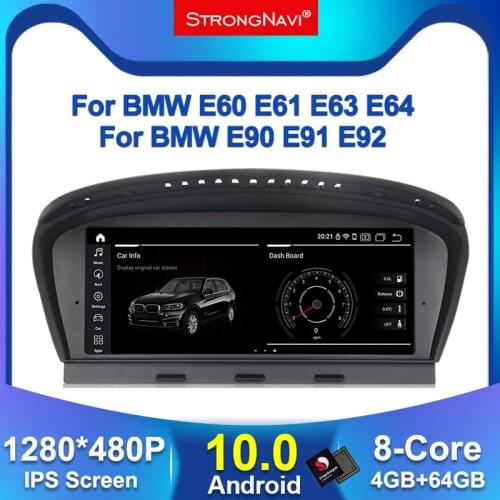 8 Core Android 10.0 Car DVD Player GPS Navigation For BMW 5 Series E60 E61 E63 E64 E90 E91 E92 E93 4G RAM 64G ROM Multimedia