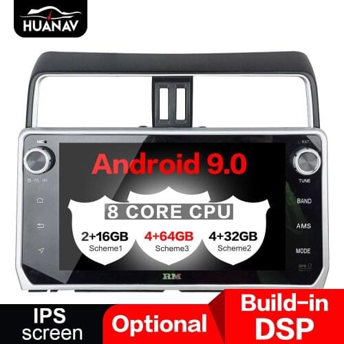 DSP Android 9.0 Car GPS Navigation Car DVD player for TOYOTA Land Cruiser Prado 150 2018+auto stereo multimedia player head unit
