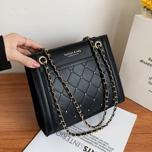 Rivet Large Shoulder Bag Women Luxury Handbags Designer Hand Bags Lady Quality Leather Pu Travel Crossbody Bag Bolsas Feminina