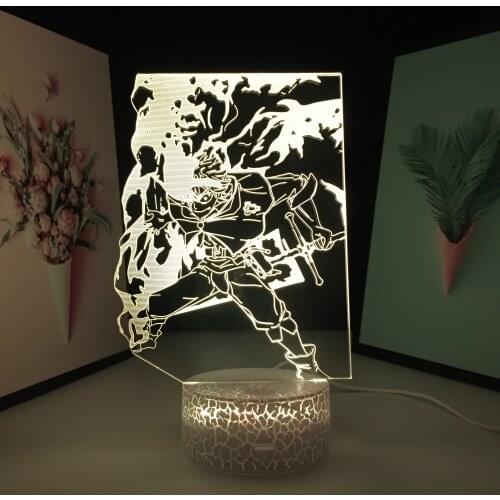 Black Clover Anime Figure Asta Remote 3D Lamp for Child Bedroom Decor Night Light Kids Birthday Gift Manga Table Lamp