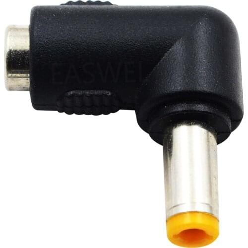 DC 5.5x2.1mm Female To 5.5mm x 2.5mm Male Right Angle Power Adapter Connector