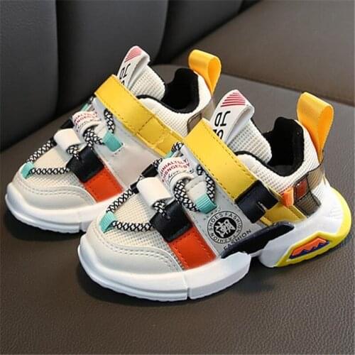 2021Spring Childrens Trainers Tenis Shoes Casual Sport Running Shoes Kids Chunky Sneakers for Boys Girls Lightweight Soft Sole