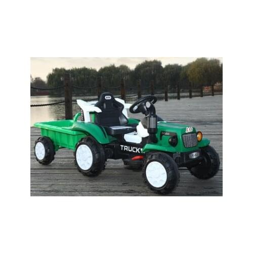 Childrens electric tractor toy car simulation can sit on people with bucket oversized music light