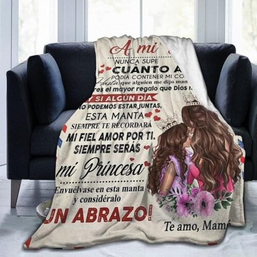 Flannel Blanket To My Daughter Message Letter Quilt Blanket Print Home Textiles Bed Sofa Express Love Blanket Bedding