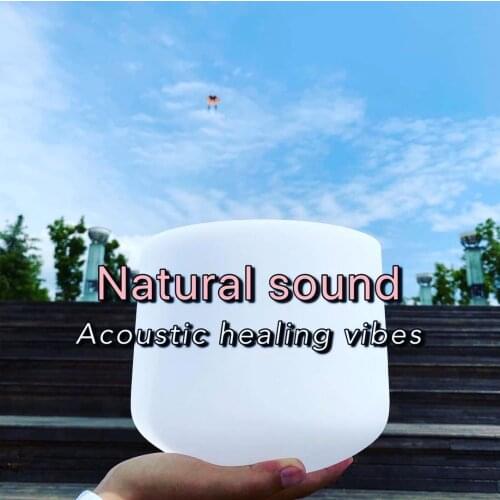 Hot sale quartz crystal singing bowl white bowl 10inch with CDEFGAB