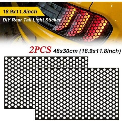 New Car Taillight Honeycomb Black Sticker Automotive Exterior Accessories Taillight Lampshade Applicable To All Models