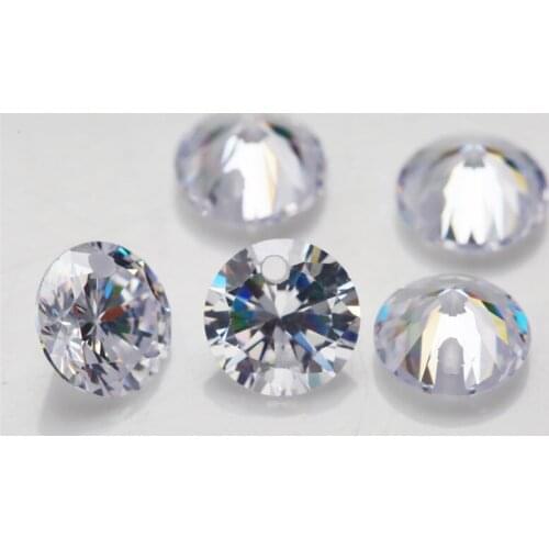 New Cubic Gems 0.7mm~3mm Round Shape Loose CZ Stone 500pcs/lot 5A White Color Cubic Zirconia Synthetic Gemstone for Earring